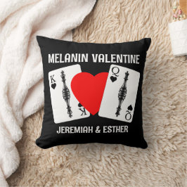 Valentine MELANIN QUEEN KING PLAYCARDS Paare Kissen