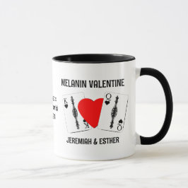 Valentine MELANIN QUEEN KING PLAYCARDS Paare Tasse