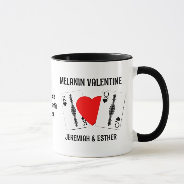 Valentine MELANIN QUEEN KING PLAYCARDS Paare Tasse (Rechts)