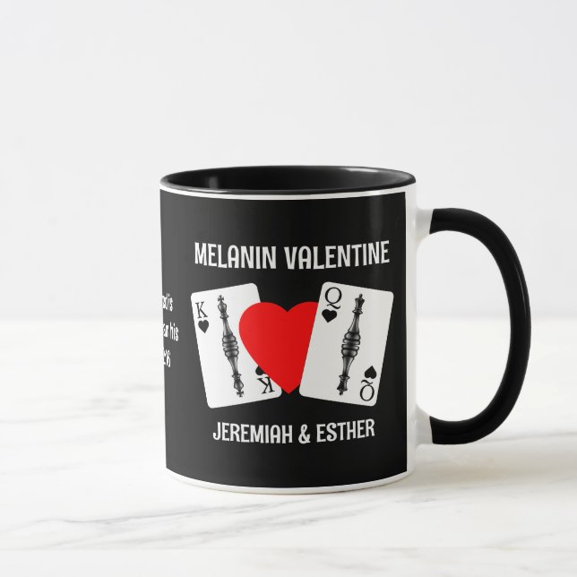 Valentine MELANIN QUEEN KING PLAYCARDS Paare Tasse (Rechts)