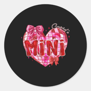 Valentine Mimi Coquette Schleife Disco Herz Oma Mo Runder Aufkleber