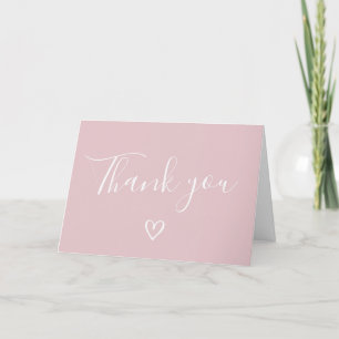 Valentine Minimalistisch Heart Baby Dusche Dankeskarte
