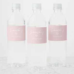 Valentine Minimalistisch Heart Baby Dusche Wasserflaschenetikett