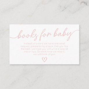 Valentine Minimalistisch Heart Books for Baby Begleitkarte