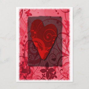 VALENTINE MIT WIRBEL U. HERZEN FEIERTAGSPOSTKARTE