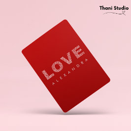 Valentine Modern Red Simple Elegante Typografie Feiertagskarte