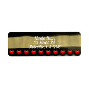Valentine Modern Schwarze Schleife Goldfarbe Sweet