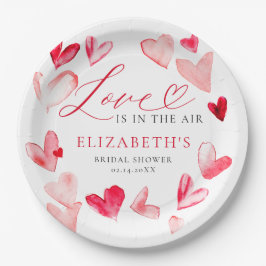 Valentine Modern Whimsical Hearts Bridal Shower Pappteller
