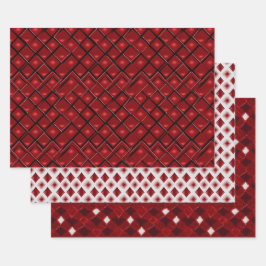 Valentine Moderne Raute Muster Set Nr. 5 Geschenkpapier Set