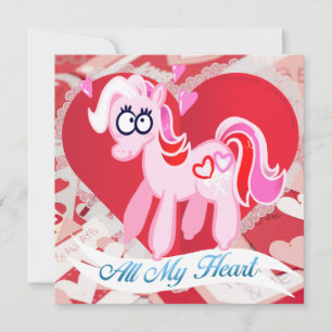 Valentine My Little Pony All My Heart Card Mitteilungskarte