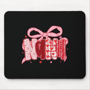 Valentine Nana Coquette Rosa Schleife Floral Mama Mousepad