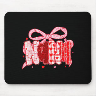 Valentine Nana Coquette Rosa Schleife Floral Mutte Mousepad