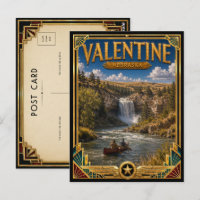 Valentine Nebraska Vintage Art Deco Goldenes Zeita