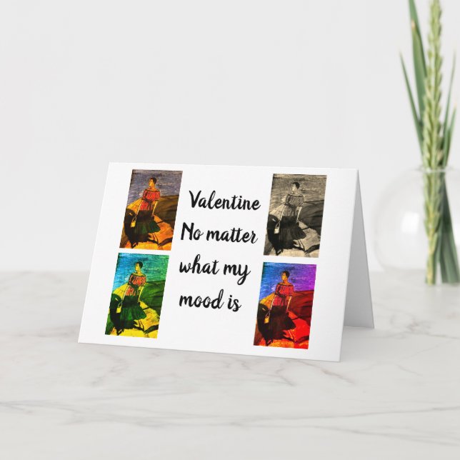 VALENTINE NEGRO FRAU AUF DEM DECK KARTE (Vorderseite)