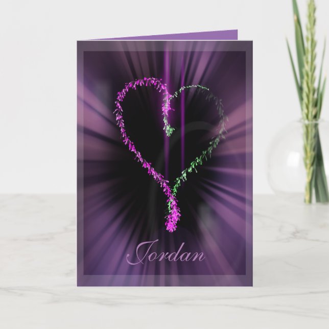 Valentine Neon Feiertagskarte (Vorderseite)