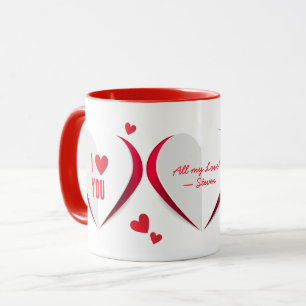 Valentine Niedlich Paper Hearised Mug Tasse