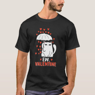 Valentine Niedliche Katze mit Schirm EW Valentinst T-Shirt