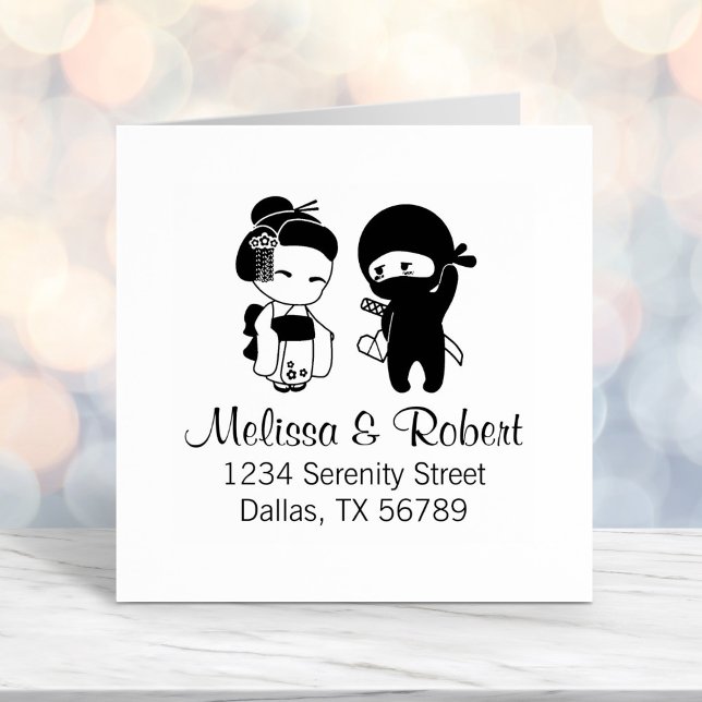 Valentine Ninja und Geisha Permastempel (Von Creator hochgeladen)