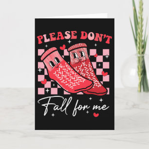 Valentine Nurse Dont Fall For Me Rutschfeste Socke Karte