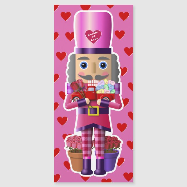 Valentine Nutcracker mit wenig Rotem LKW Magnetkarte (Vorderseite)