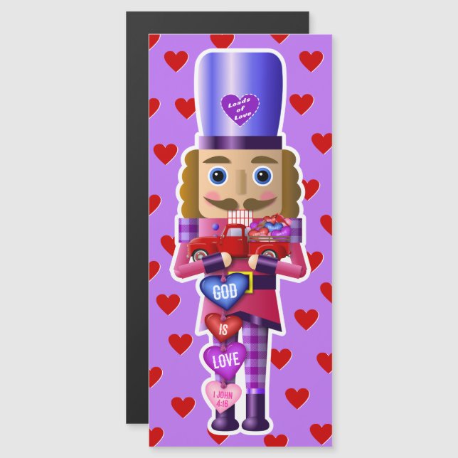 Valentine Nutcracker mit wenig Rotem LKW Magnetkarte (Vorne/Hinten)