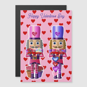 Valentine Nutcrackers mit Little Red Truck Magnet