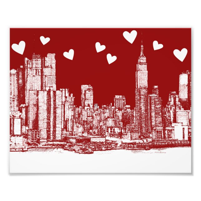 Valentine NYC Skyline Fotodruck