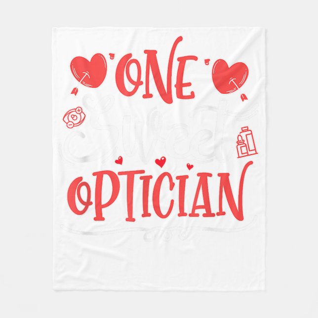 Valentine Optician Eye Doctor Valentinstag Fleecedecke (Vorderseite)