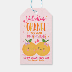 Valentine Orange Sie begrüßen wir sind Freunde K Geschenkanhänger