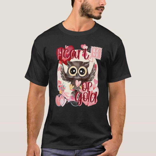 Valentine Owl Einfaches Bellinzona T-Shirt (Vorderseite)