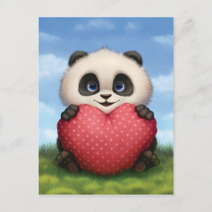 Valentine Panda Feiertagspostkarte