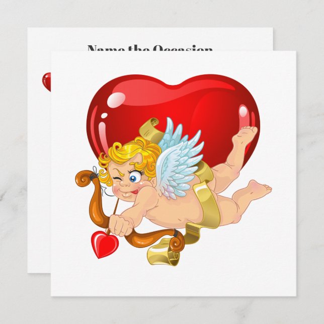 Valentine Party Einladung (Vorne/Hinten)