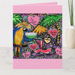Valentine Party Parrot Karte