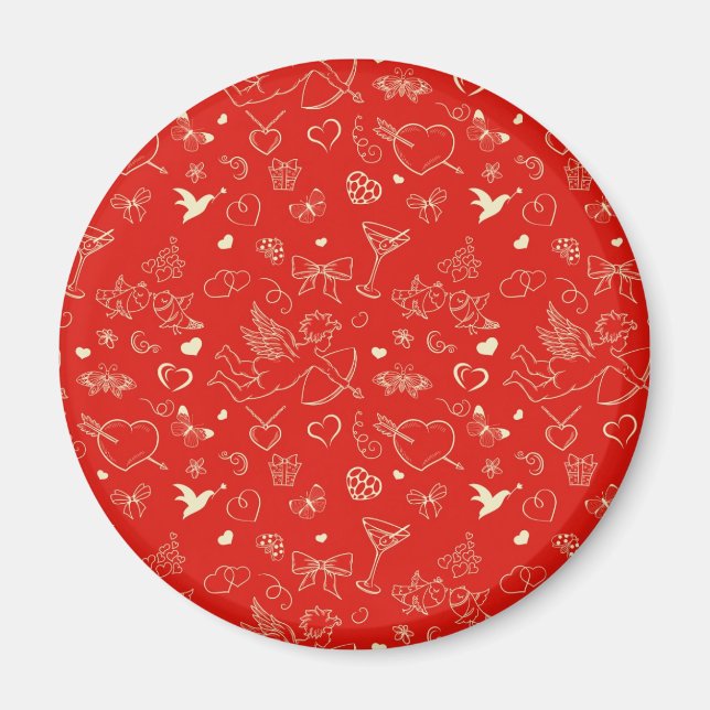 Valentine Pattern Magnet (Vorne)