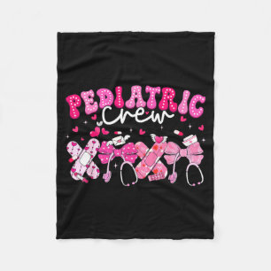 Valentine Pediatric Crew Xoxo Krankenschwester Kok Fleecedecke