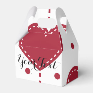 Valentine Personalisiert Red Hearts Muster Punkte Geschenkschachtel