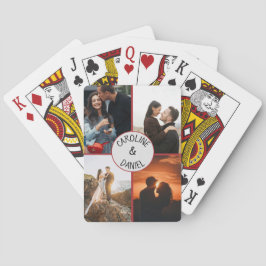 Valentine personalisierte Foto-Collagen und Namen Spielkarten
