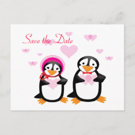 Valentine Pinguine Save the Date Postkarten