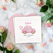 Valentine Pink Car Baby Dusche