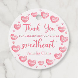 Valentine Pink Sweetheart Birthday Favor Tags Geschenkanhänger