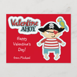 Valentine Pirate Ahoy Feiertagspostkarte