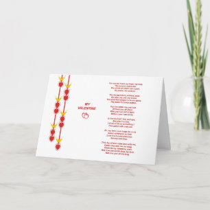 Valentine Poem Grußkarte Feiertagskarte