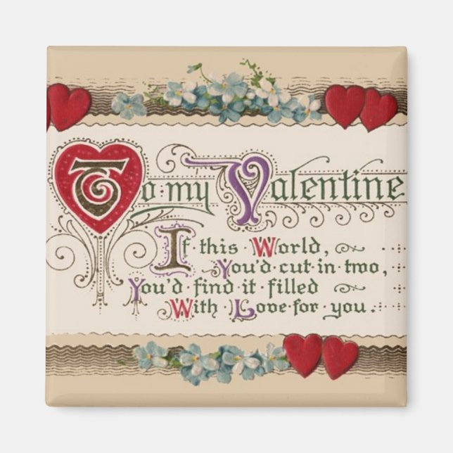 Valentine Poem Magnet (Vorne)