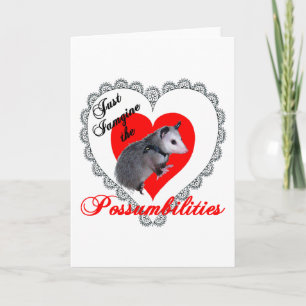 Valentine Possum Feiertagskarte