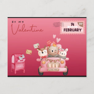 Valentine Postkarte