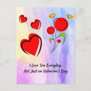 Valentine Postkarte
