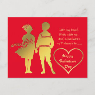 Valentine Postkarte für Vintage Paare