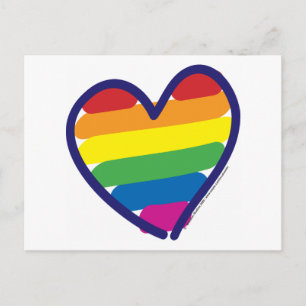 Valentine Pride Rainbow Feiertagspostkarte