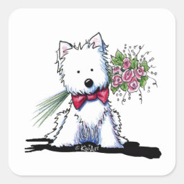 Valentine Prince Westie Stickers