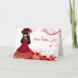 Valentine Princess Grußkarte Feiertagskarte